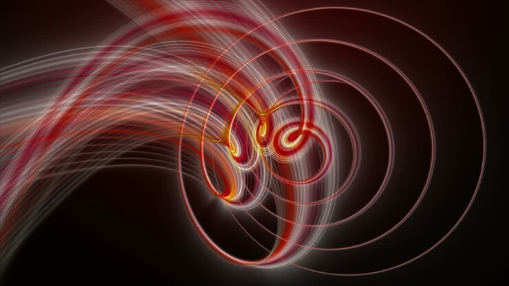 Futuristic animation with stripe wave object in slow motion, 4096x2304 loop 4K