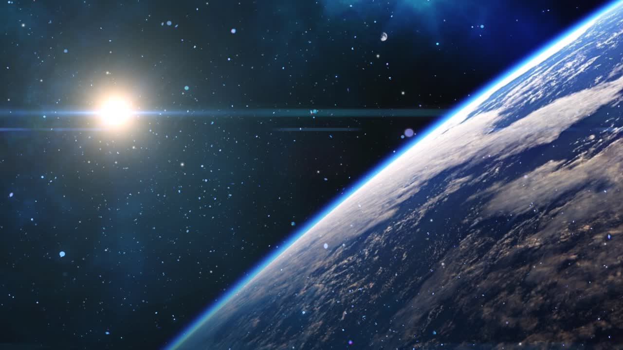 superficie de 4k del planeta tierra contra el fondo en el espacio