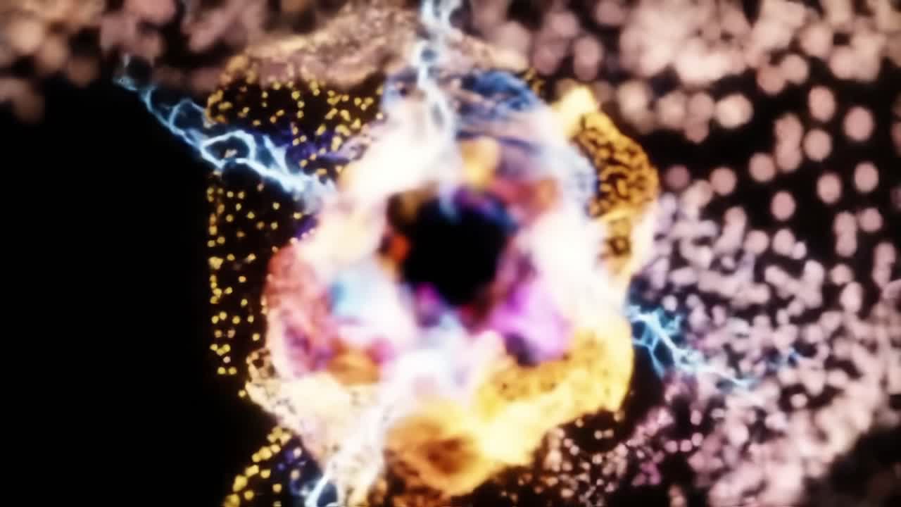 Dynamic Energy Burst: A Visual Journey Through Colorful Abstract Patterns and Electric Light in Motion Captured in Stunning Frames