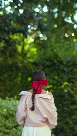 woman in a park