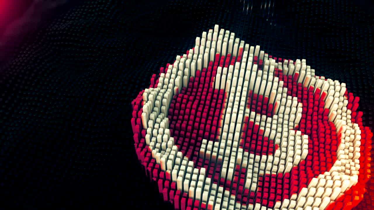 비트코인 기호는 채굴된 데이터 블록에서 형성됩니다.