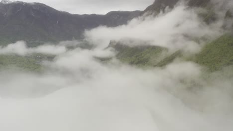 misty mountain lake valley landscape