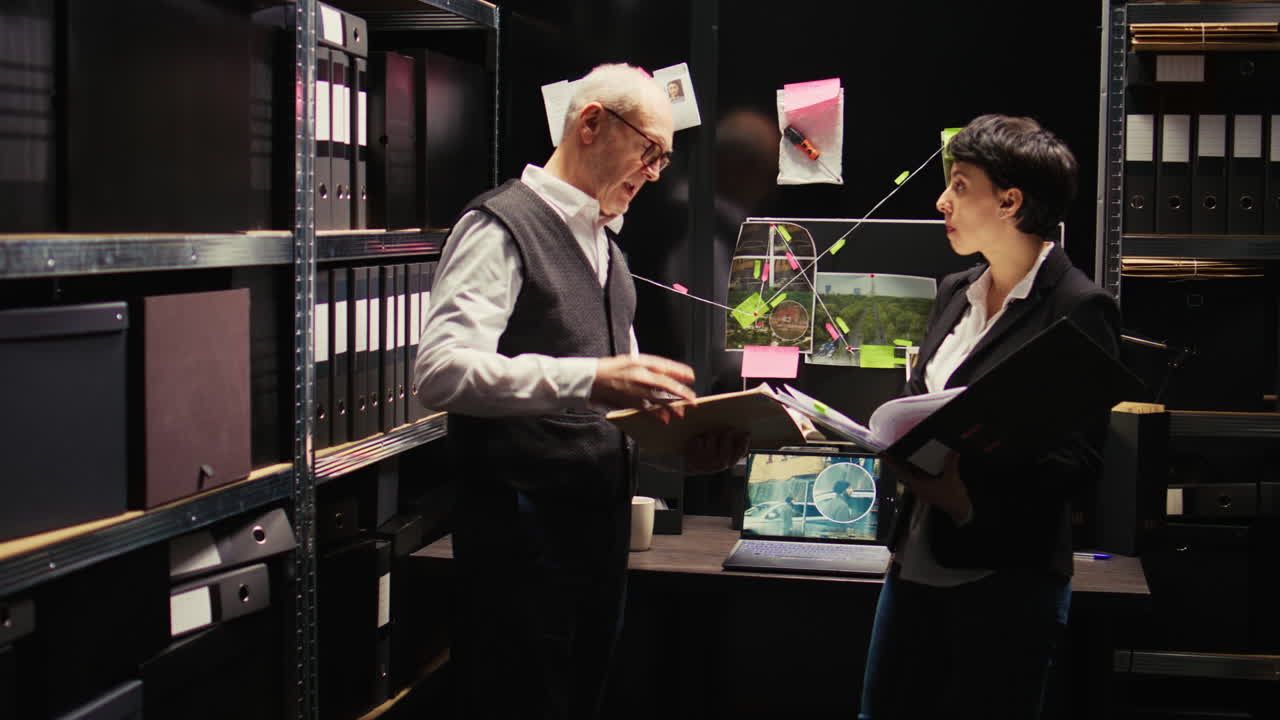 Detectives Conducting Police Investigation in Office