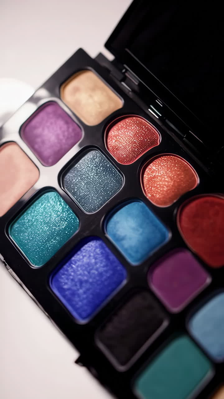 paleta de sombras de ojos de colores