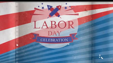 Animation-of-labor-day-text-over-american-flag