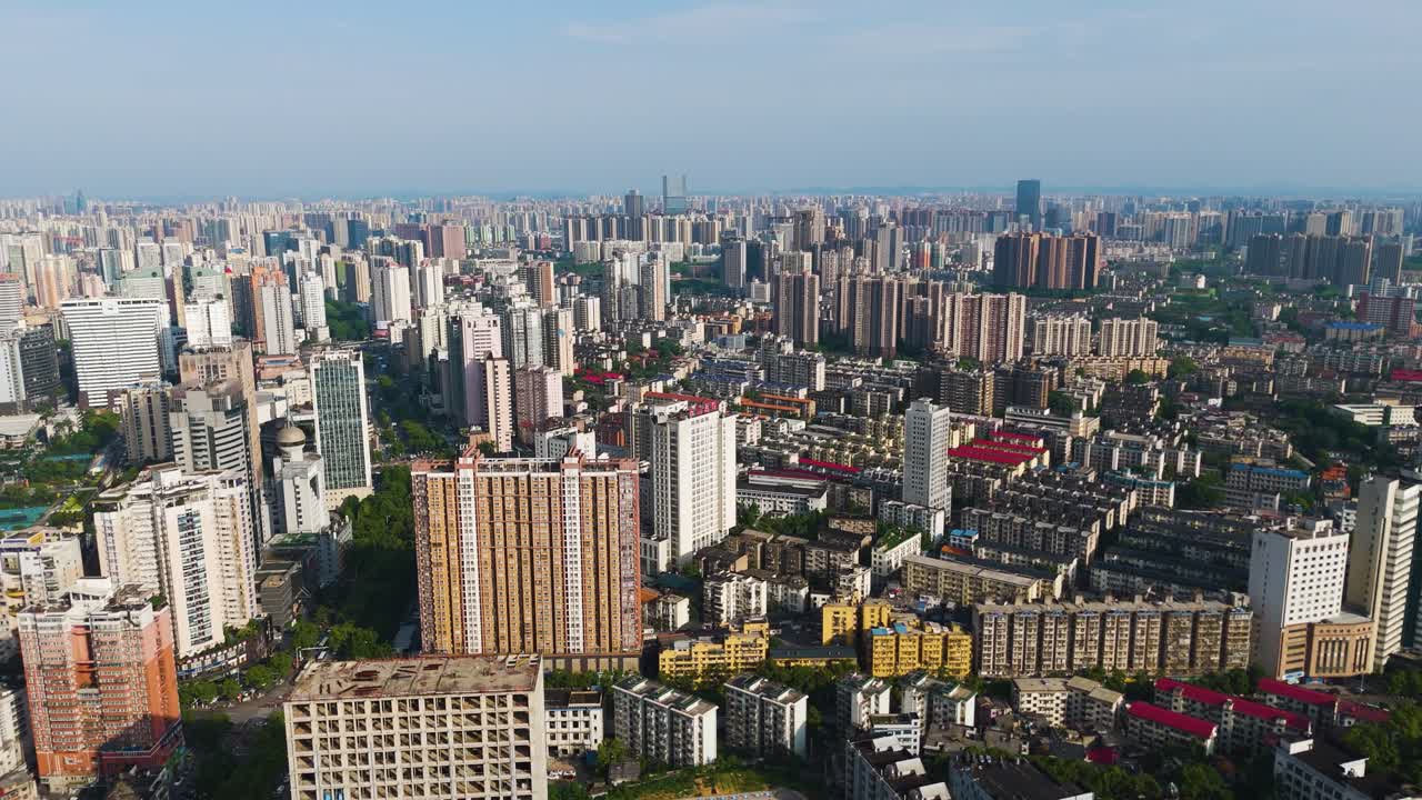 fotografía aérea del distrito residencial con grandes apartamentos en changsha