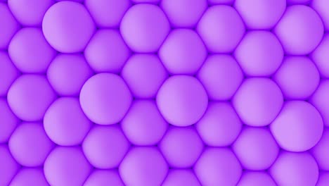 abstract 3d formas suaves bolas púrpuras animación de pared. 4k imágenes de bucle.
