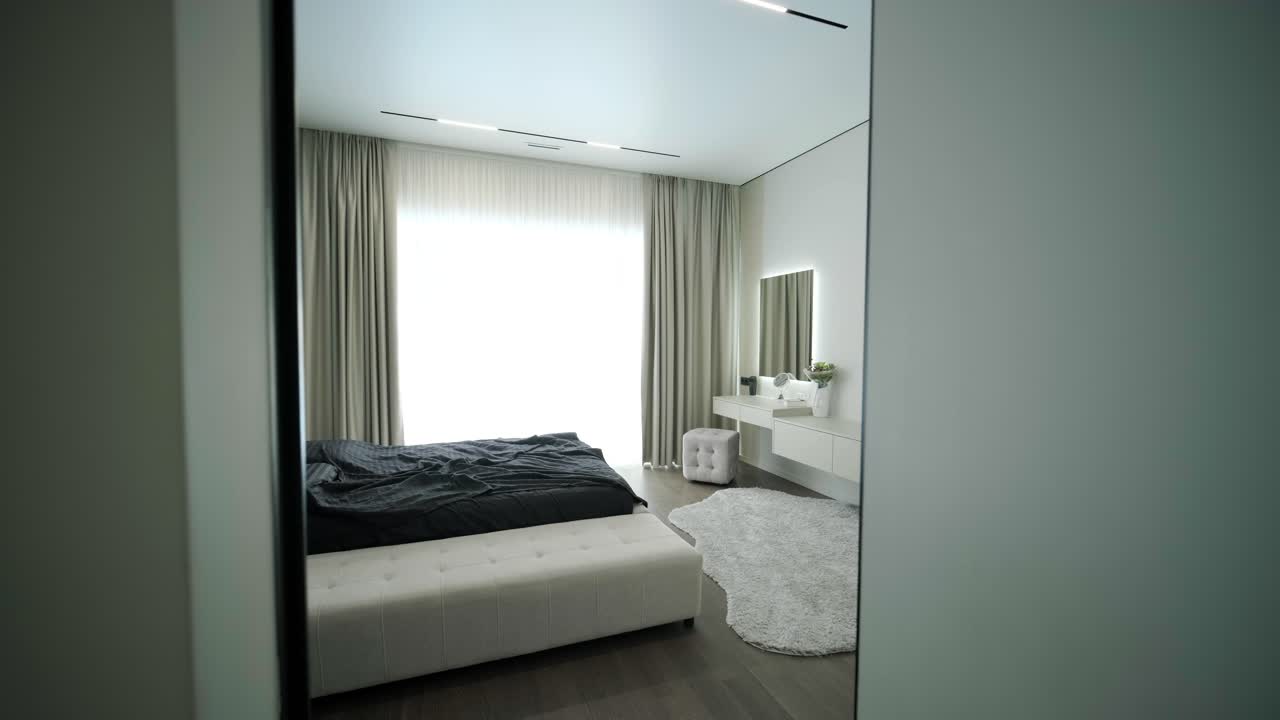 현대적인 마스터 침실 인테리어