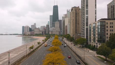 Antena-De-Chicago-Durante-La-Temporada-De-Otoño.