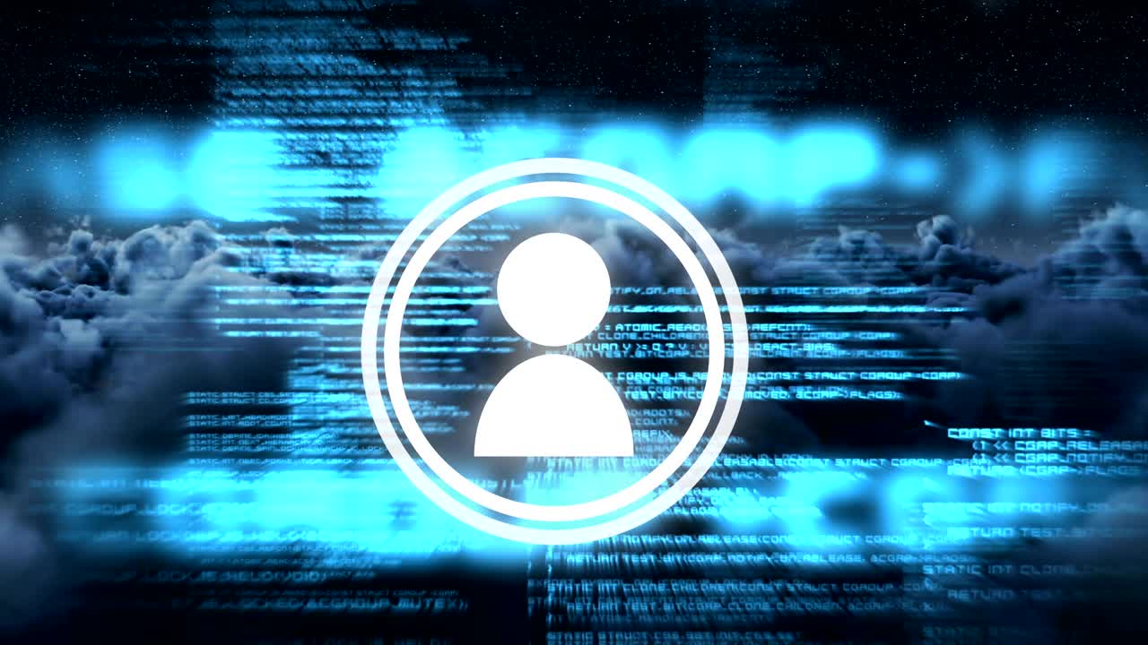 moviéndose a lo largo de los códigos digitales y scripts 4k