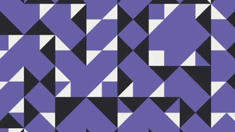 azulejos geométricos en patrón animado de bucle sin costuras abstracto. mosaico geométrico abstracto con elementos muy peri violeta. fondo gráfico de movimiento sin fin en un diseño plano