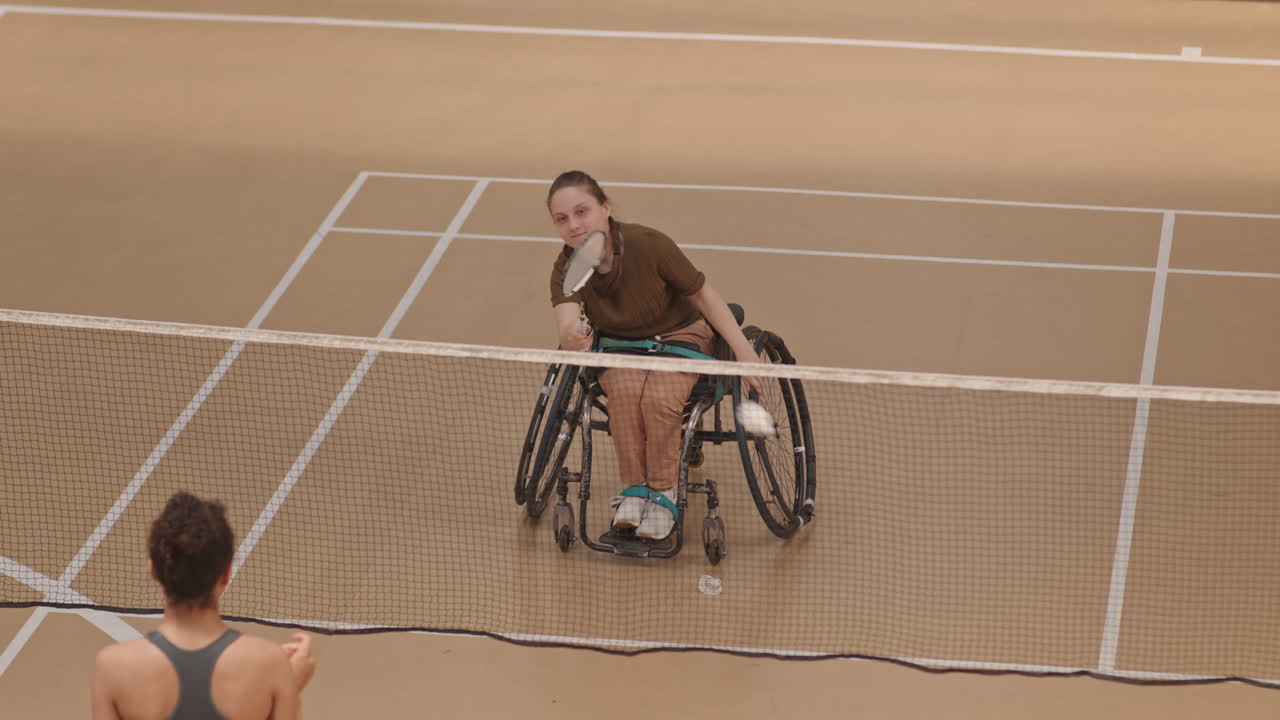 Girl with Disability Learning Playing Badminton