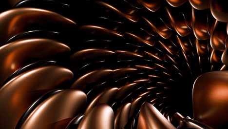 abstract 3d bronze tunnel