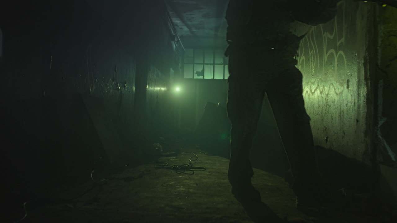 Abandoned Corridor at Night