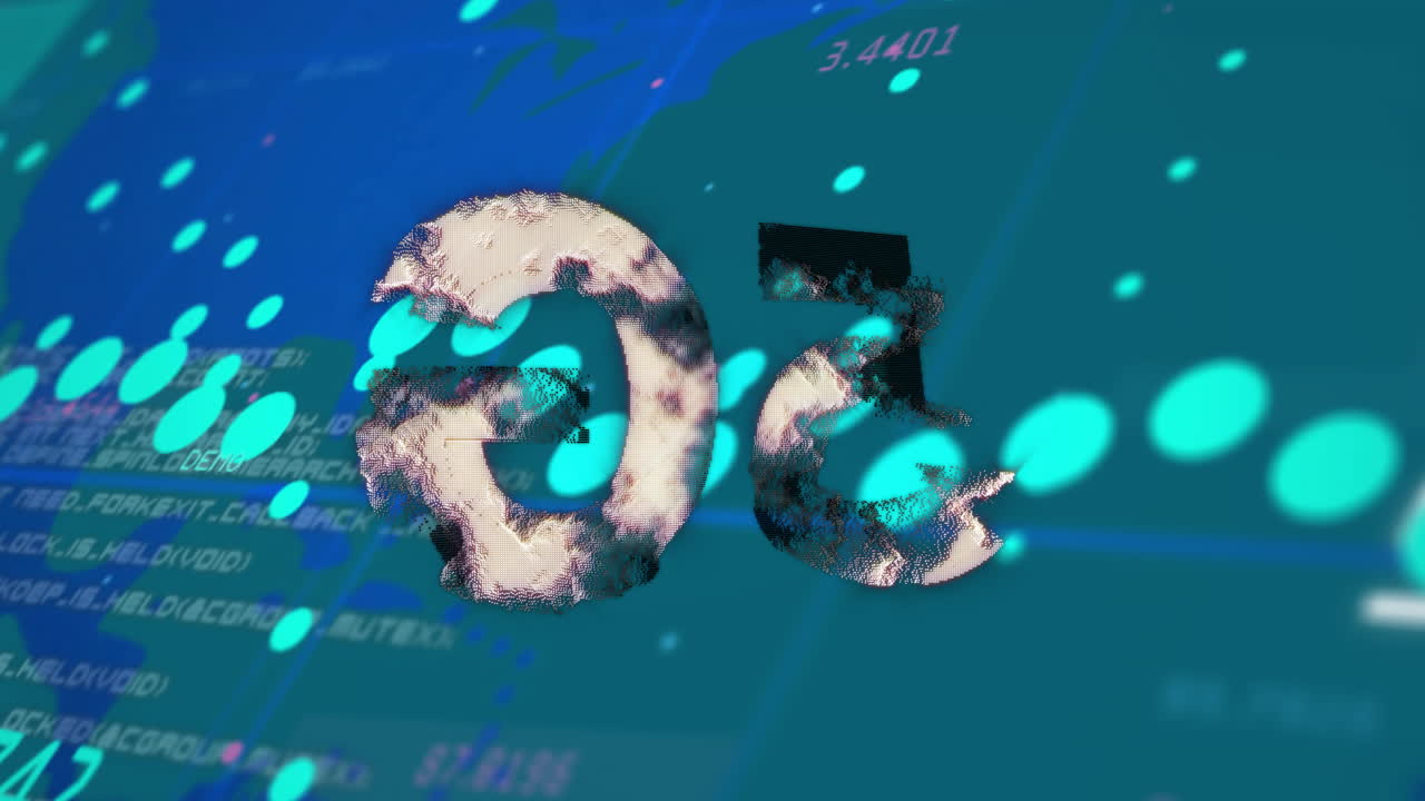 animación de texto 5g sobre mapa del mundo y procesamiento de datos