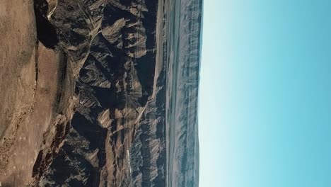 Aerial Vertical Shot Fish River Canyon in Namibia, Africa