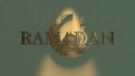 ramadan kareem islamic holy month eid greeting quran to muhammad 3d title render