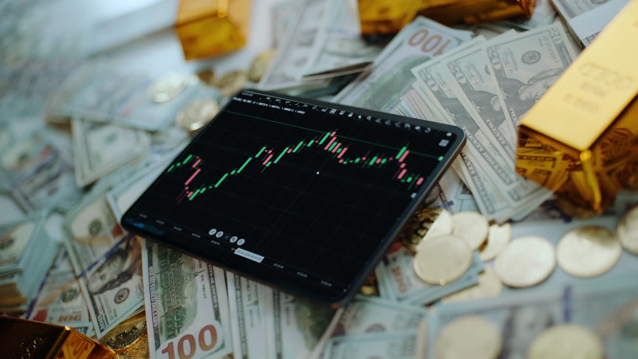 Financial investments with gold and currency