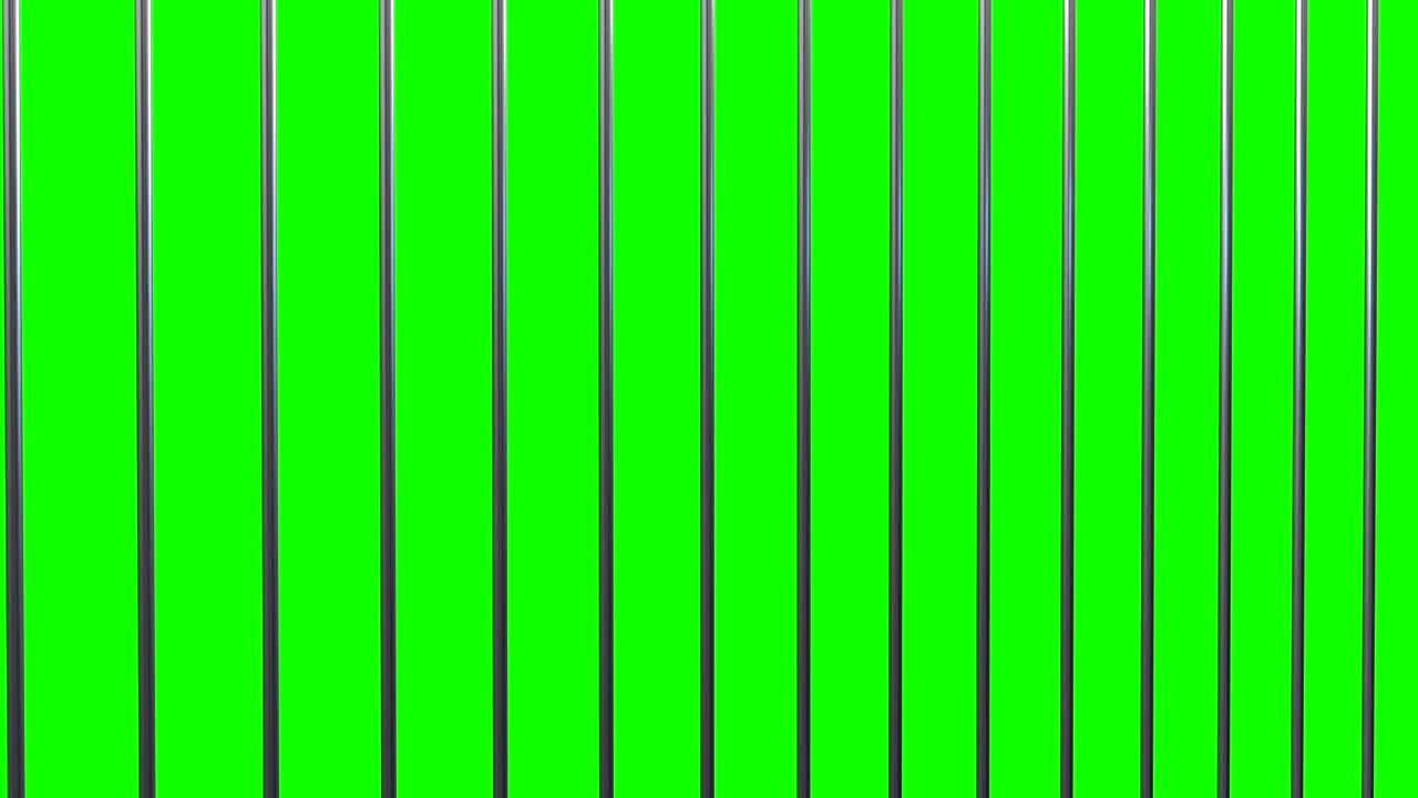 las rejas de la prisión en verde