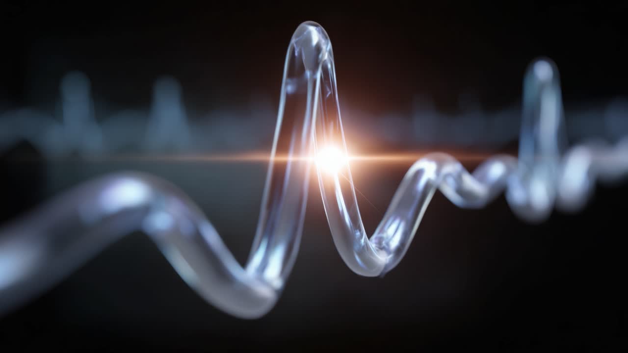 Dynamische Lichtwellen: Ein Einblick in lebendige Energie und fließende Bewegung, in atemberaubenden Details festgehalten, die die Schönheit moderner abstrakter Visualisierung zeigen