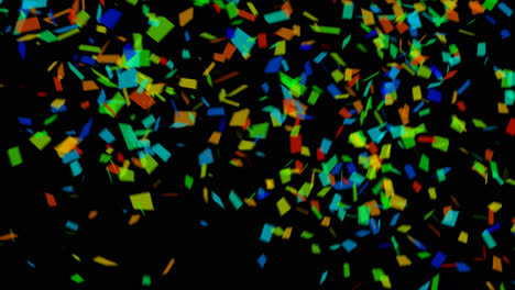 colorful confetti on black background