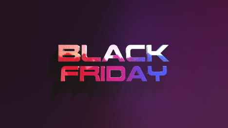 vibrant and modern black friday text on purple gradient