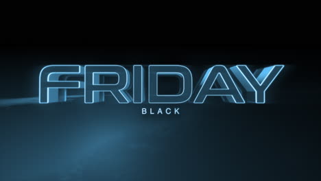 dark monochrome black friday text on deep blue gradient