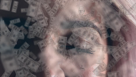 Animation-Mehrerer-Banknoten-über-Den-Augen