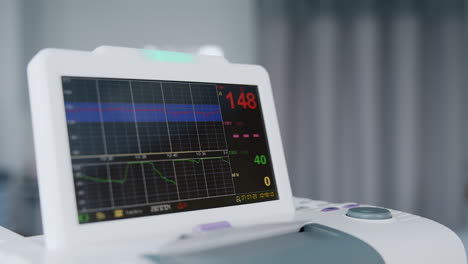 monitor médico que muestra signos vitales