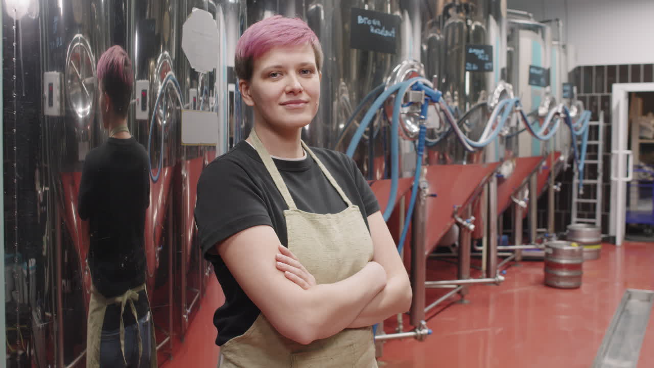 Portrait Of Female Brewery Worker