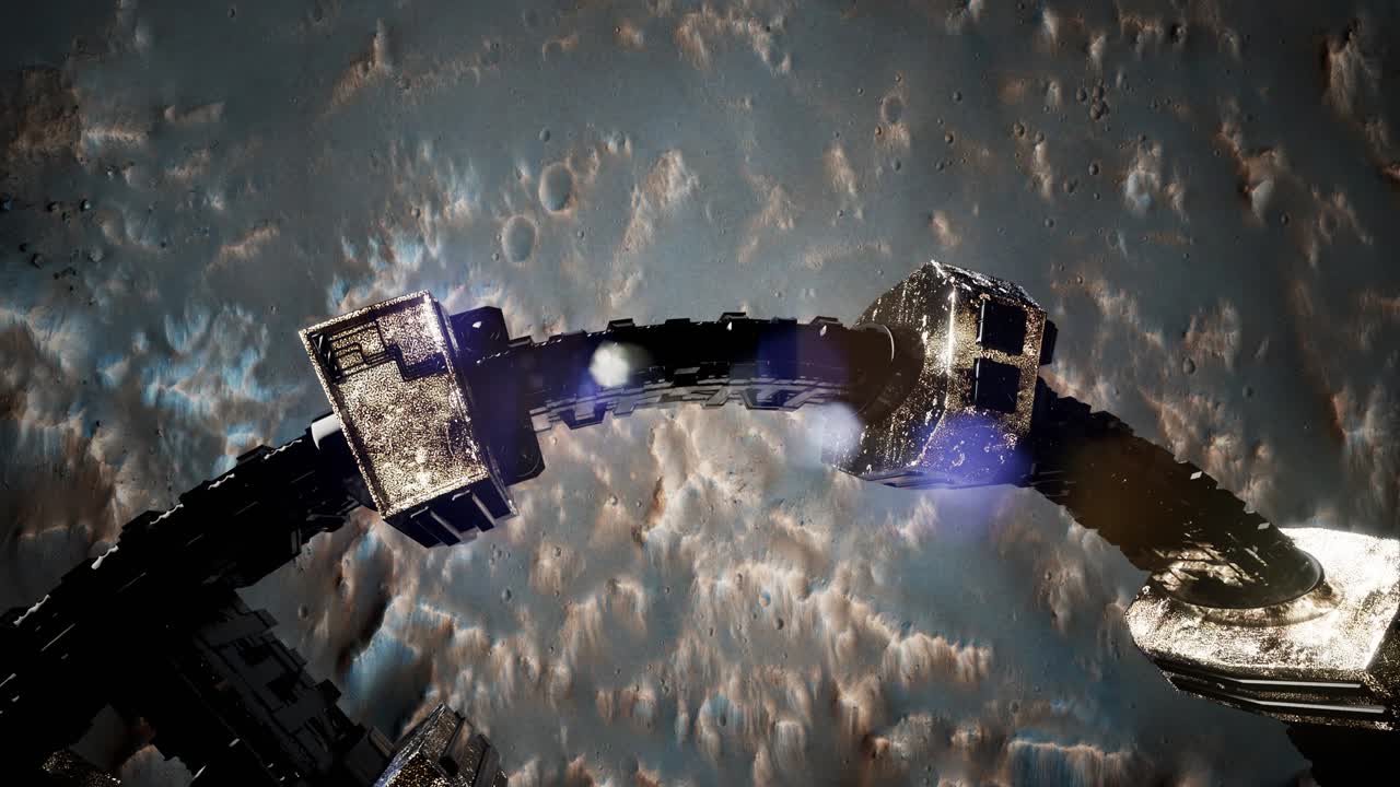 Surveyor Spacecraft above Mars