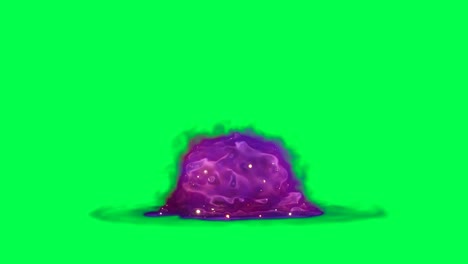 purple explosion green screen effect