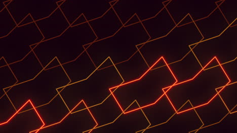 patrón geométrico dinámico negro y naranja con un toque moderno