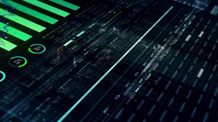 Dynamic data visuals for business info graphics, animated charts, and data-driven insights for a business meeting mock-up. Explore the world of trading, stock exchanges, and crypto