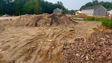 dirt road in new development under construction