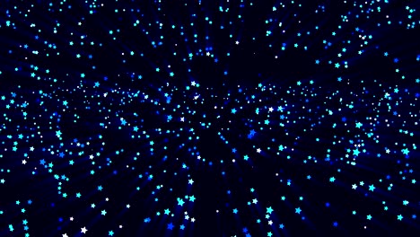 abstract moving stars in blue color