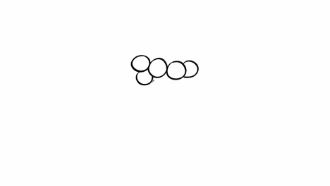 a simple line drawing animation showing a grape cluster forming and developing leaves over 35 seconds