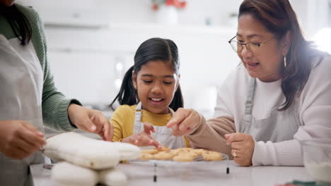 Mother,-grandmother-and-child-excited-for-cookies