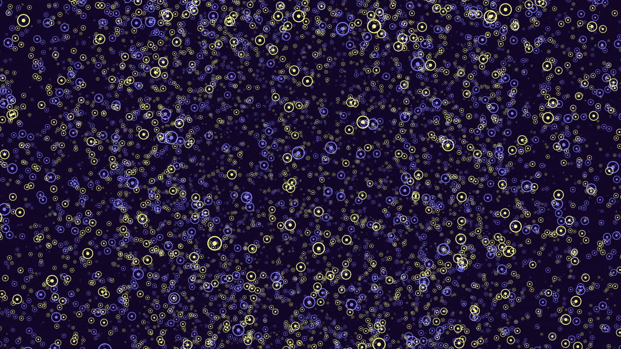 Vibrant blue and yellow circle pattern on dark background