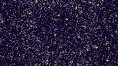 patrón de círculo azul y amarillo vibrante sobre fondo oscuro