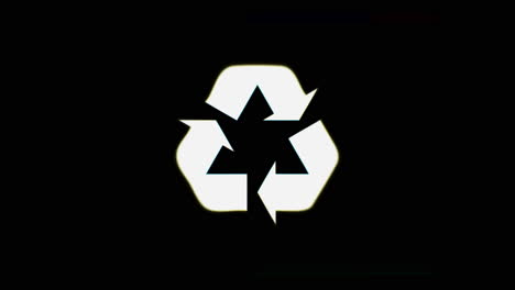 intentional noise distortion glitch effect: the universal symbol of recycling