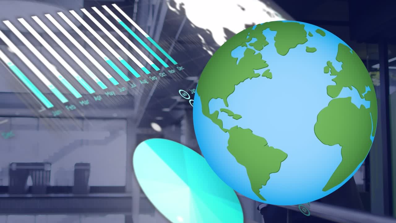 Animation of globe over office