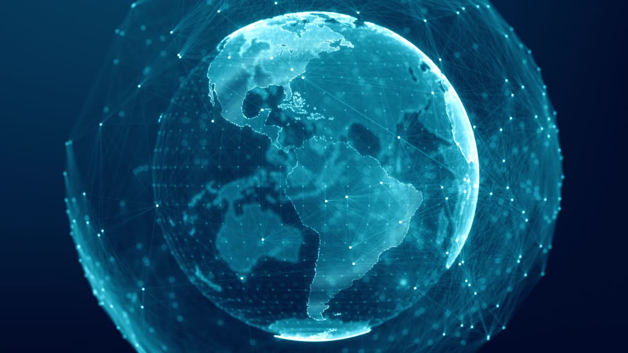 통신 기술 글로벌 월드 네트워크 개념
