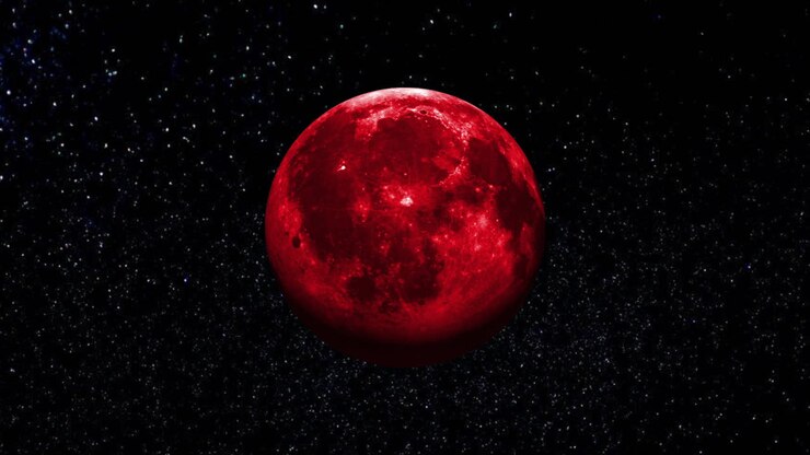 luna crescente in un cielo notturno stellato