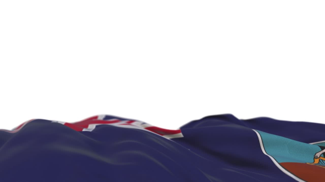 몬세라트 섬유 발은 바람의 에 흔들리고, 몬세러트 은 바람에 흔들리는, 반 채워진 색 배경, 텍스트를 위한 장소, 20 초의.