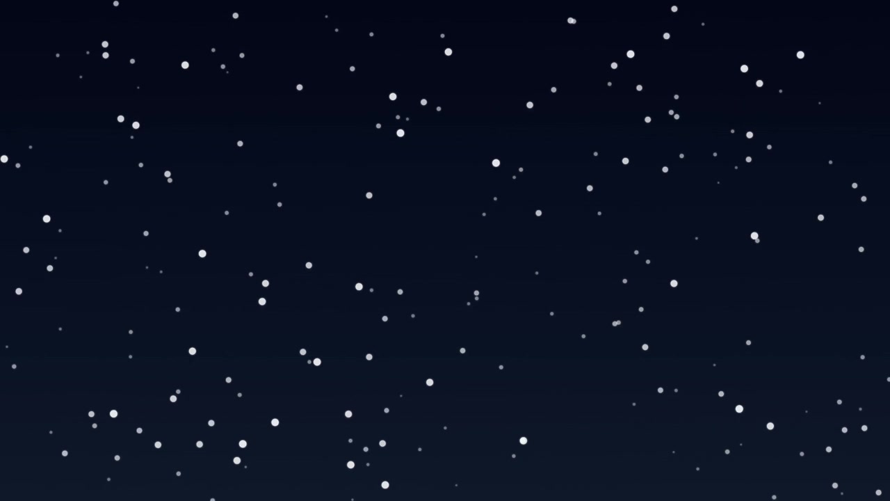 Abstract Motion Background with Floating White Particles on Dark Blue