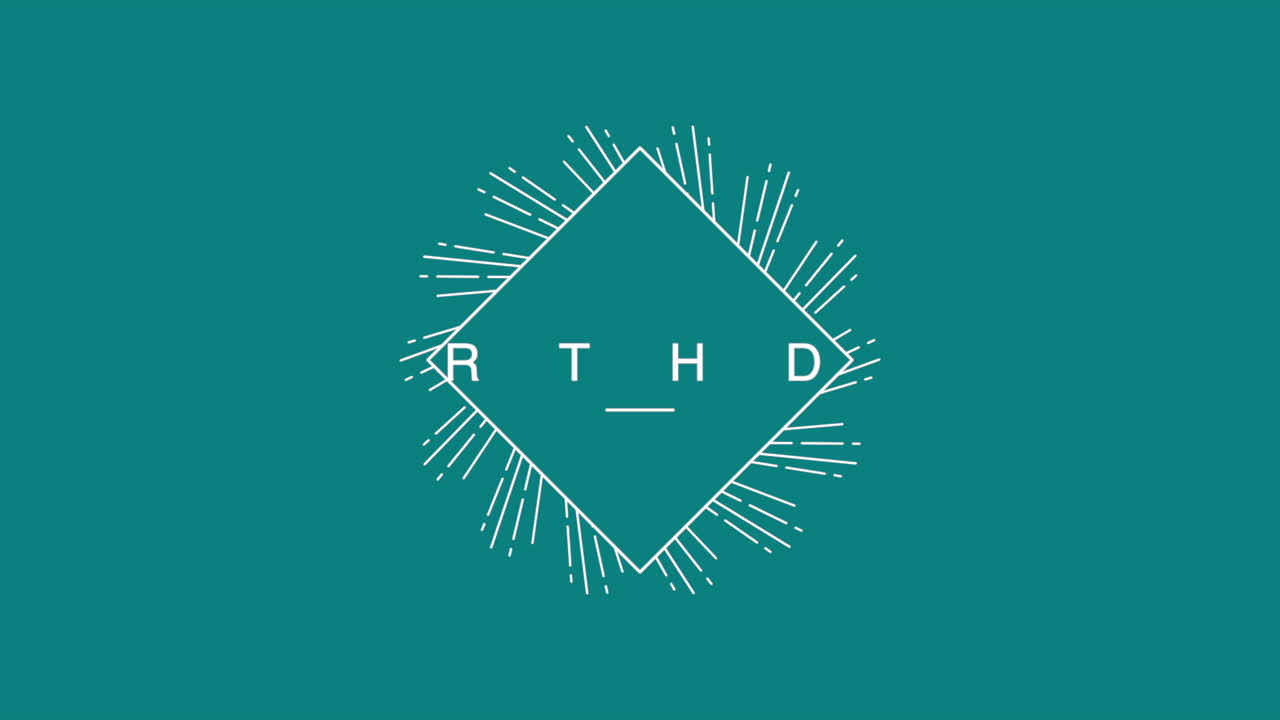 Happy Birthday with retro lines on blue gradient