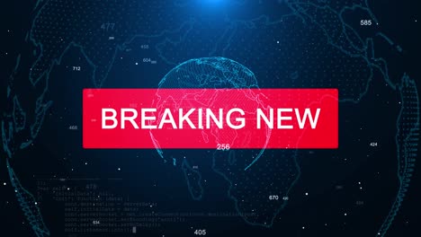 3d digital global earth rotating digital world news studio corporate background report and breaking