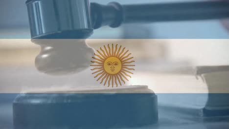 animación digital de la bandera argentina 4k