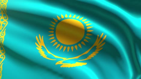 kazakhstan festive flag - loop animation